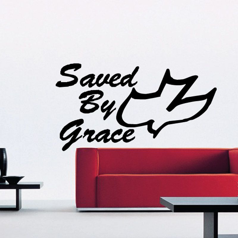 Image of Saved by grace Dove Decal