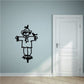 Black scarecrow and birds wall decal, stick-figure silhouette