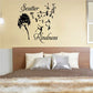 Dandelion wall decal with scattered seeds and "Scatter Kindness" lettering