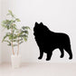 Schipperke dog decal, black silhouette of a standing dog with upright ears