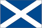 Rectangular Scotland flag sticker with blue field and white diagonal X