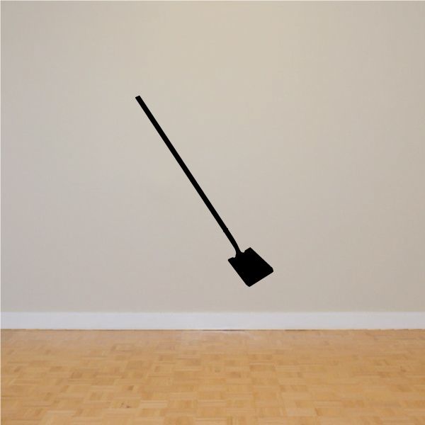Black scraper shovel wall decal