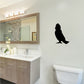 Black screech owl wall decal silhouette