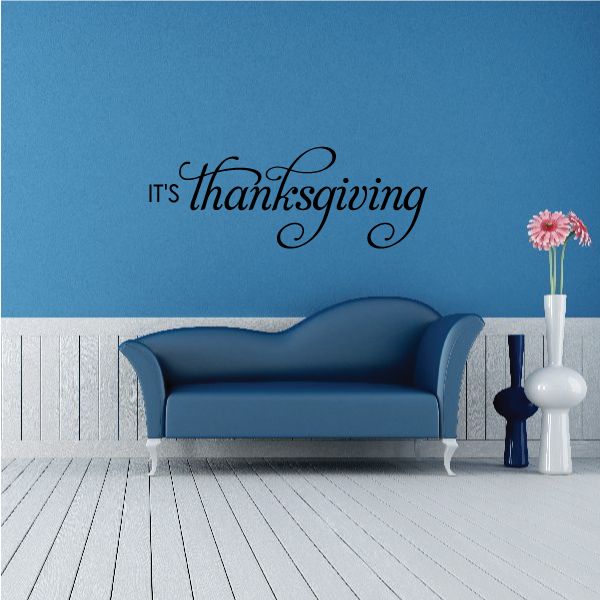 Image of Script It's Thanksgiving Decal