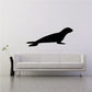 Resting sea lion wall decal, black silhouette