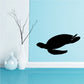 Black sea turtle diving wall decal silhouette