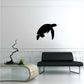 Black sea turtle floating decal with small silhouette details