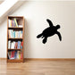 Black sea turtle wall decal with stretched flippers