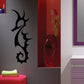 Seahorse outline decal, black seahorse silhouette on wall