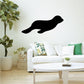 Seal coasting decal, black seal silhouette wall decal above sofa