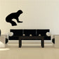 Reclining seal wall decal silhouette, black