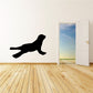 Seal spread silhouette wall decal, black