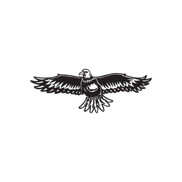 Black eagle with wings car window vinyl decal sticker