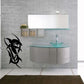 Black shark and seaweed wall decal with wavy fins and trailing plants
