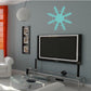Turquoise snowflake wall decal with intricate star pattern