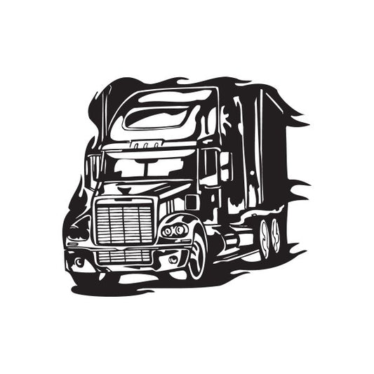 Image of Semi Truck Wall Decal - Vinyl Decal - Car Decal - DC 010