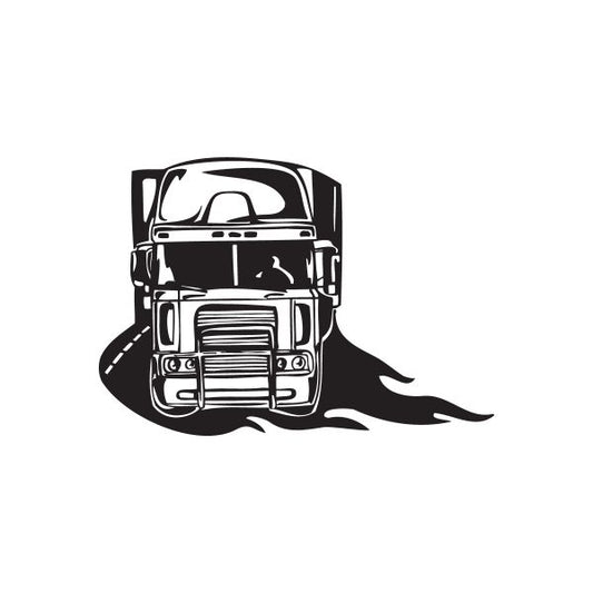 Image of Semi Truck Wall Decal - Vinyl Decal - Car Decal - DC 026