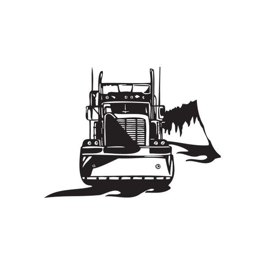 Image of Semi Truck Wall Decal - Vinyl Decal - Car Decal - DC 054