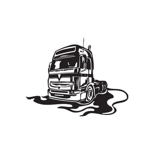 Image of Semi Truck Wall Decal - Vinyl Decal - Car Decal - DC 108