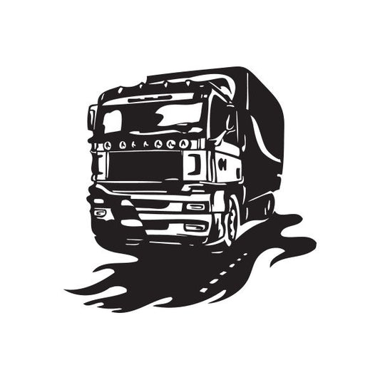 Image of Semi Truck Wall Decal - Vinyl Decal - Car Decal - DC 110