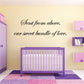 Cursive wall decal reading: Sent from above, our sweet bundle of love.