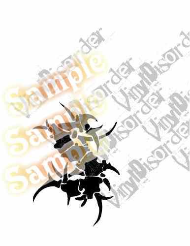 Black band decal with stylized figure silhouette