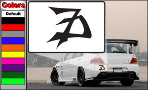 Sevendust 7d decal, black stylized logo for car window