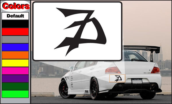 Sevendust 7d decal, black stylized logo for car window