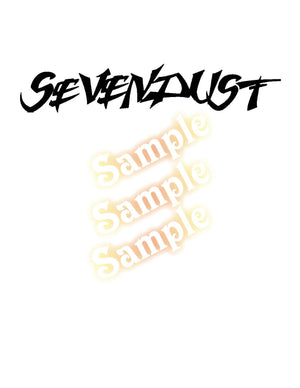 Black stylized Sevendust text decal