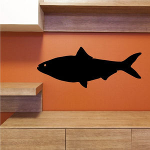 Black fish wall decal