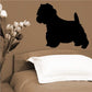 Shaggy West Highland White Terrier silhouette decal