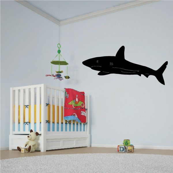 Image of Shark Swimming Silhouette Decal