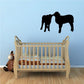 Sheep family wall decal with three black sheep silhouettes