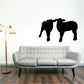 Two black sheep silhouette staring wall decal