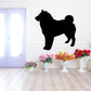Black Shiba Inu silhouette decal for wall, dog in walking pose