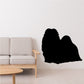 Black Shih Tzu dog silhouette wall decal, side profile