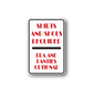 Wall decal with red text: 'Shirts and Shoes Required' and 'Bra and Panties Optional'.