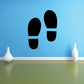 Shoe prints decal, two black footprint shapes for wall