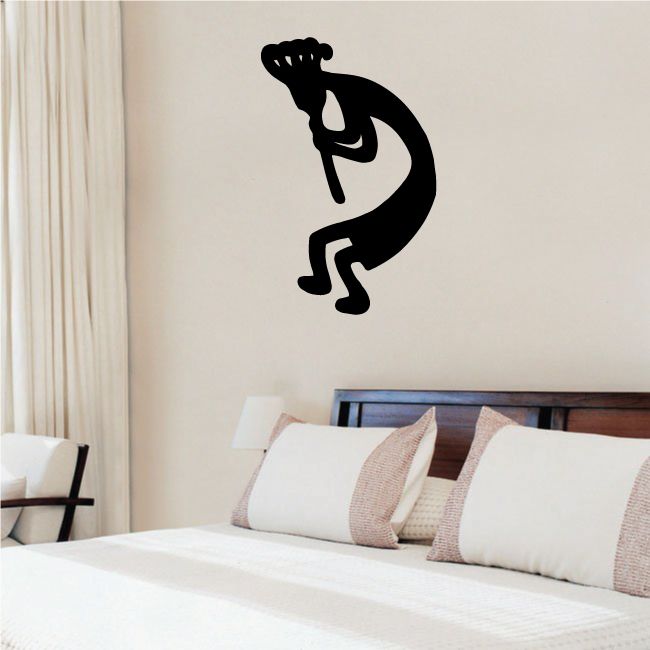 Black Kokopelli wall decal silhouette
