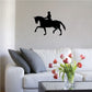 Black horse and rider silhouette wall decal