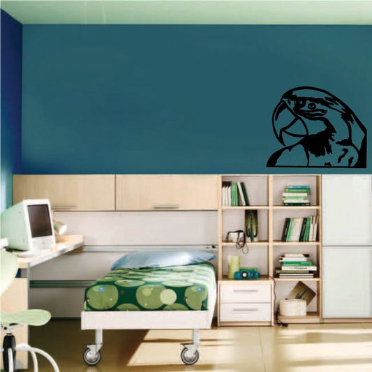 Image of Shy Parrot Head Decal