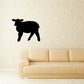 Black sheep silhouette wall decal with standing profile