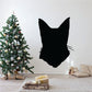Siamese cat head decal, black cat silhouette