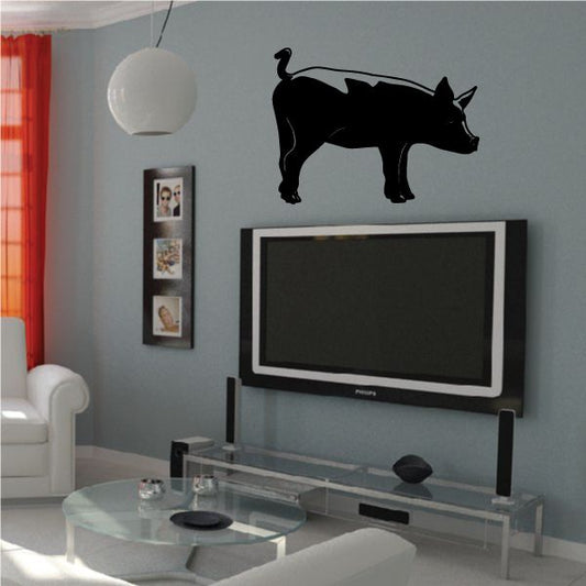 Image of Side Standing Pig Decal