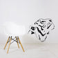 Tiger head wall decal, black profile with watchful expression