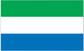 Sierra Leone flag sticker with green, white, and blue horizontal stripes