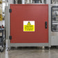 Caution maintenance in progress sticker with yellow warning label and icon