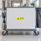 Yellow caution “Slippery floor” warning sticker with triangle icon
