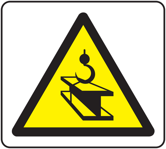 Caution objects sticker with yellow warning triangle and exclamation safety icon