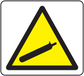 Caution nitrogen sticker with yellow warning triangle and black symbol